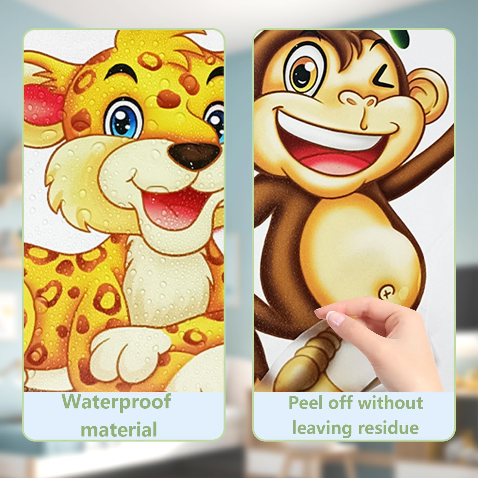 Wall Stickers Animals Large Includes Elephants Zebras Lions Giraffes and Monkeys - Image 3