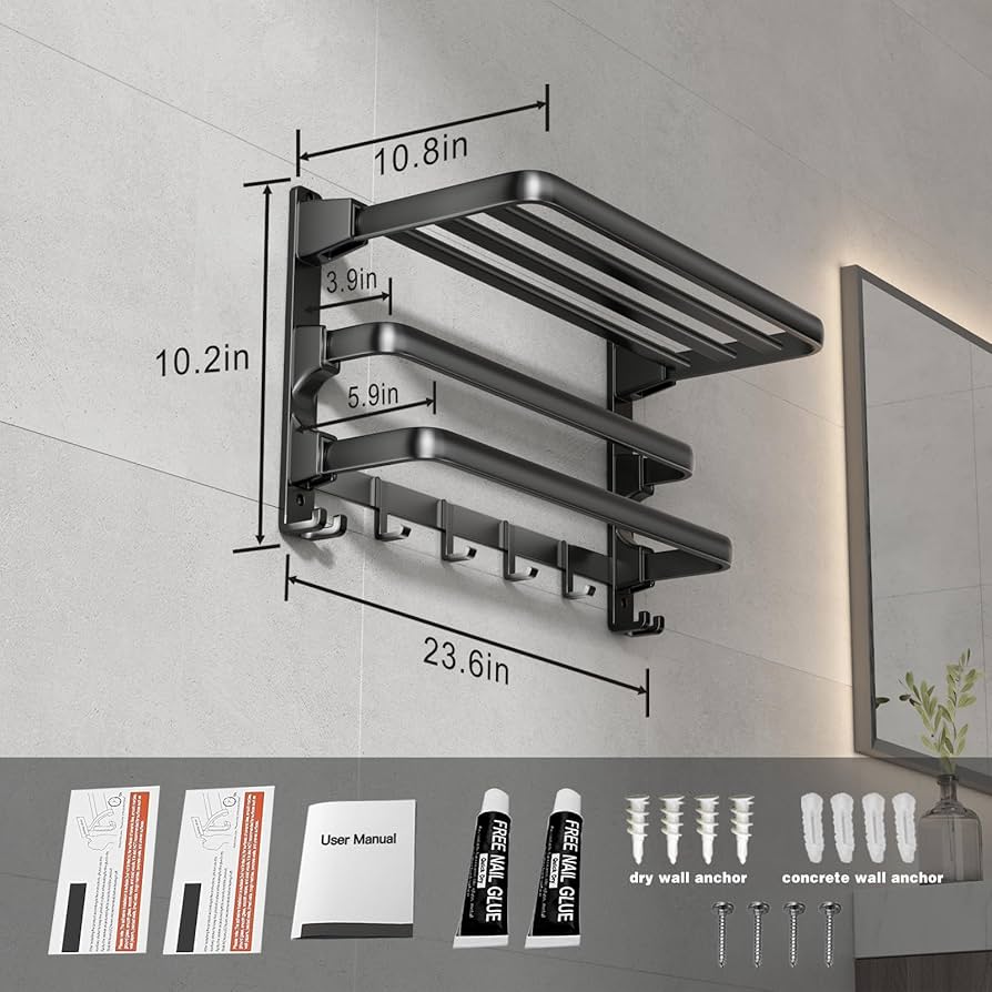 Amazon.co.jp: Voldra (ヴォルドラ) 24インチ タオルラック バス