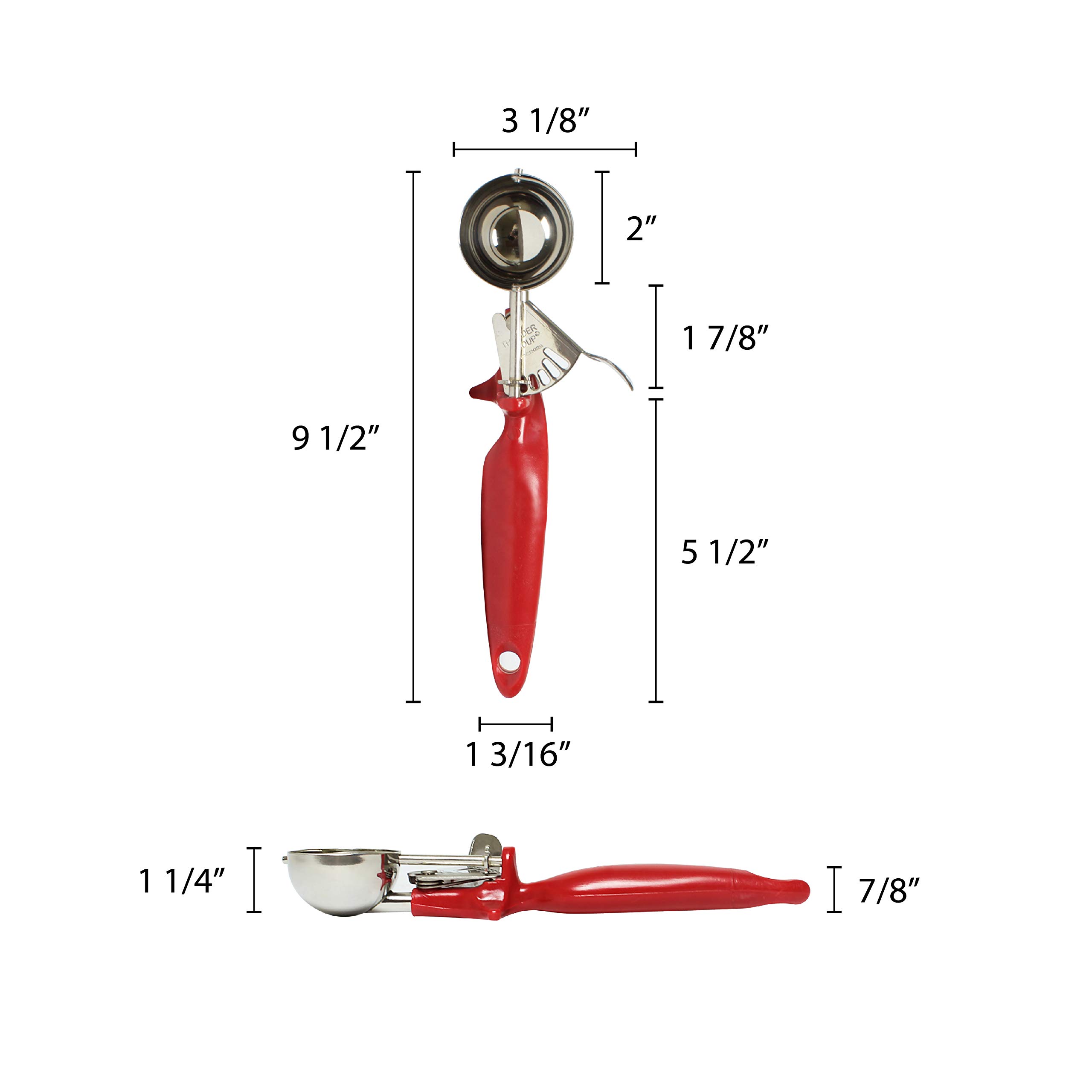 Excellanté 1.33-Ounce Lever Dasher, Red Ergo Handle
