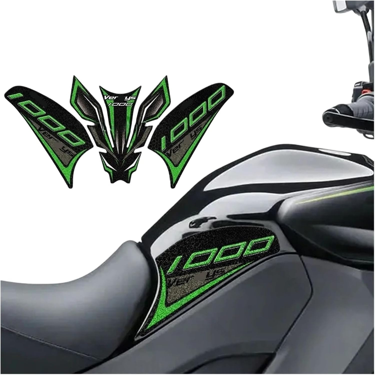 Motorcycle Tank Sticker Anti-Slip Motorcycle Fuel Tank Pad Stickers Frosted Decals Kit Protection Accessories for Ver&sys1000.