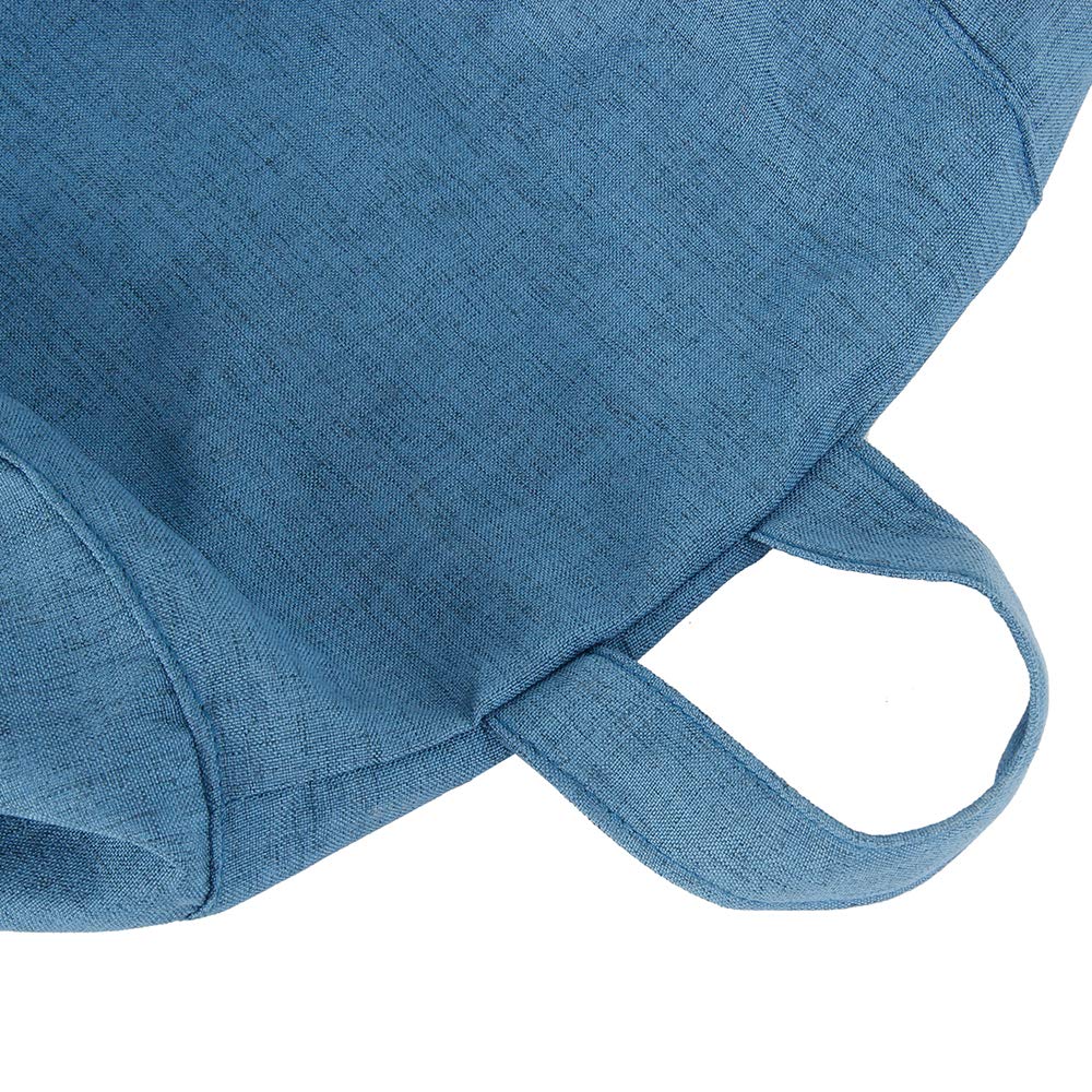 Puf sin relleno, puf de pera para adultos y niños, puf clásico, funda para puf de pera para relajación al aire libre e interior, tumbonas (azul, L)