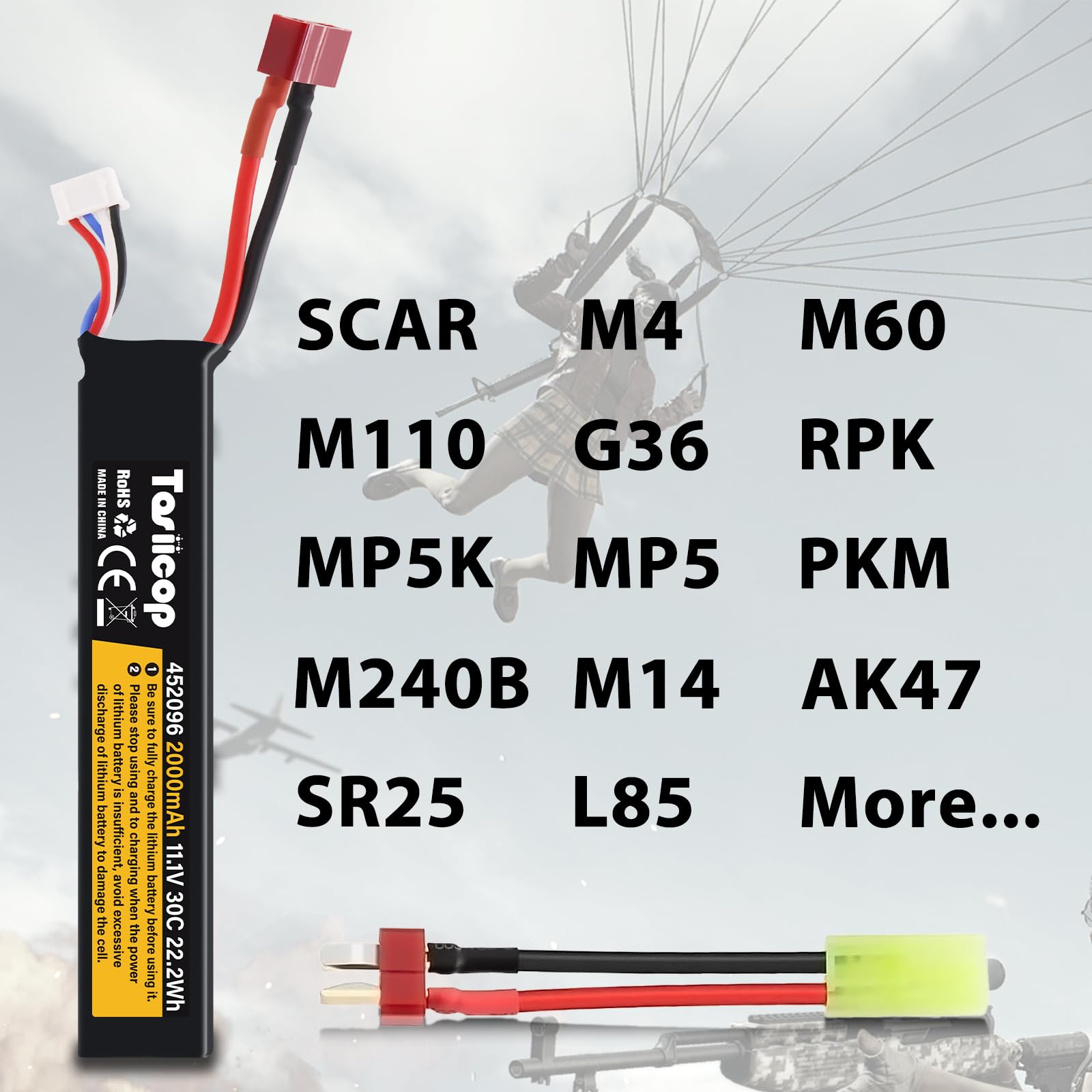 Echo1 USA 11.1V 1100 mAh LIPO Stick Battery