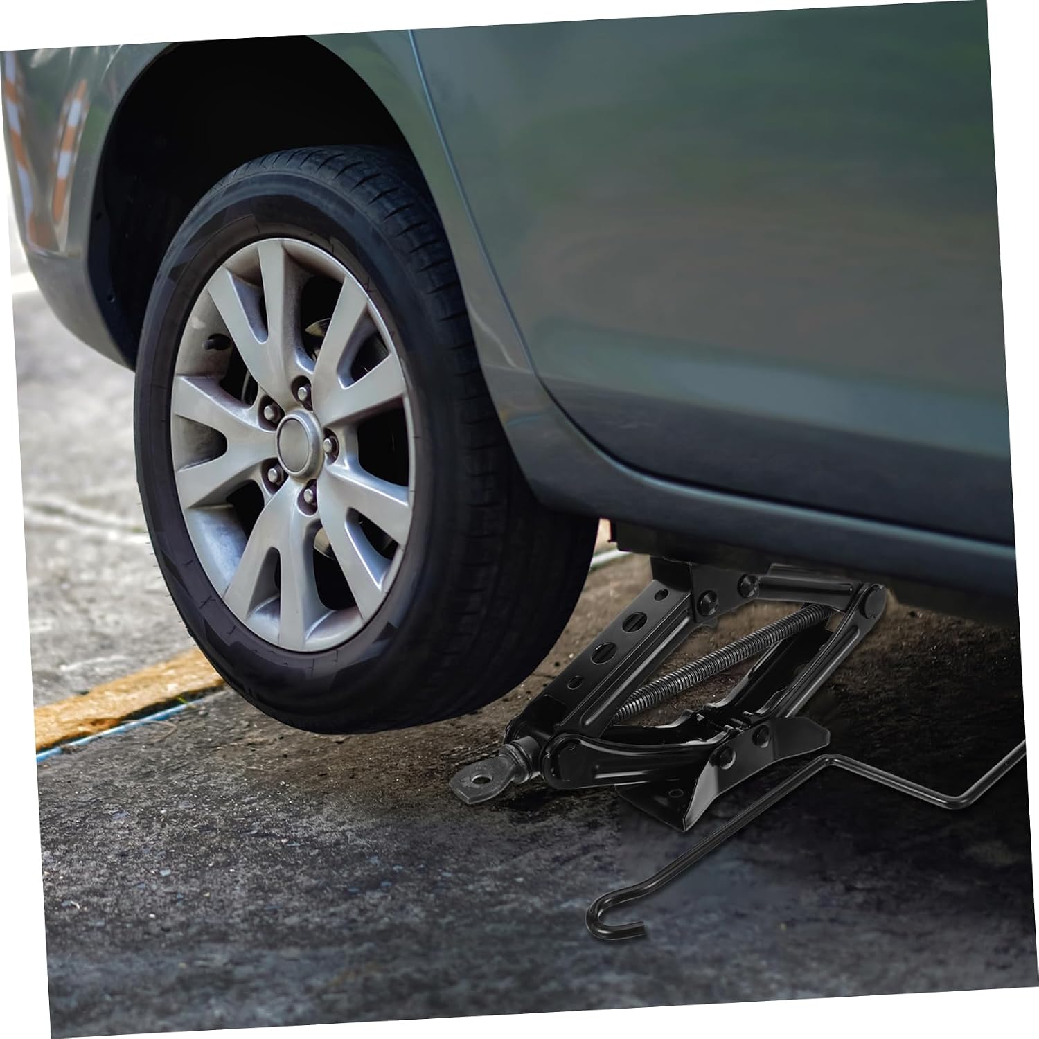 PRETYZOOM Car Scissor Jack Crank Handle – Heavy-Duty Jack for Cars and Trucks 1 Set Portable Tire Lifting Tool for Roadside Tire Repairs and Maintenance