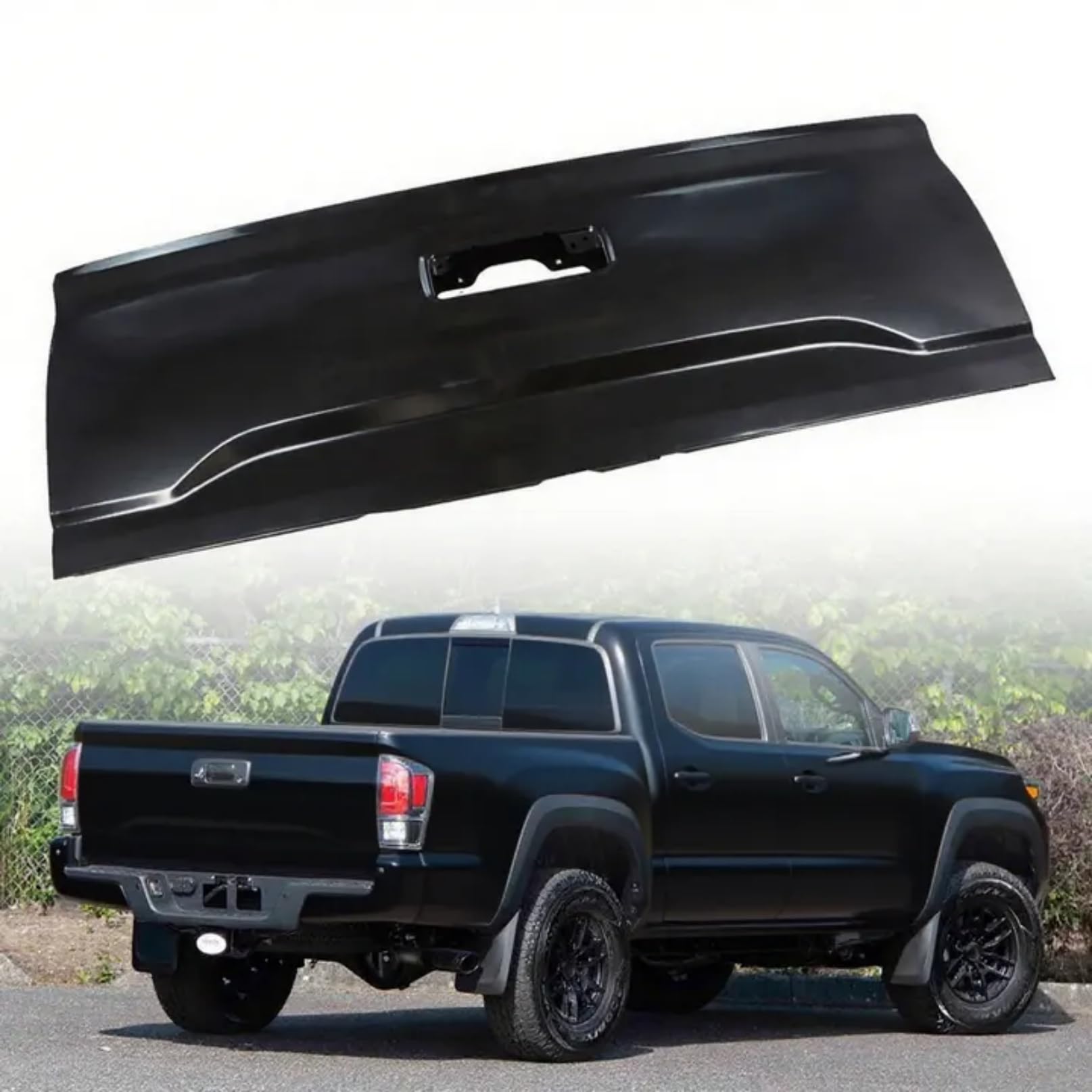 Steel Black Rear Trunk Tailgate Primered Gate Shell Compatible with Tacoma Pickup 2016-2023 Rear Trunk Tailgate Bed Tail TO1900200 6570104030