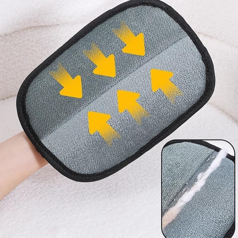 2-in-1 Electrostatic Pet Grooming & Hair Removal Glove, Double-Sided Design for Cats & Dogs, Upgraded Static Technology, Works on Carpet/Sofa/Clothing, Pet Care Tool image 3