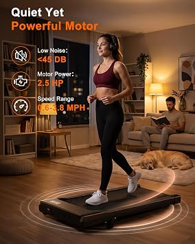 Superun Walking Pad with 6% Incline, Under Desk Treadmill for Home Office, 3 in 1 Portable Walking pad Treadmill with Remote Control, 2.5HP Quiet Mini Treadmills, 300 lbs Capacity