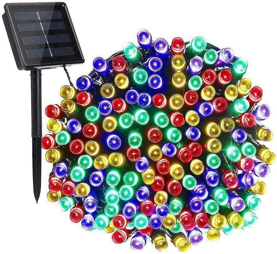 NONMON 100LED 39ft Solar String Lights,Solar Powered Lights Waterproof Decorative Fairy Lights for Outdoor Garden Patio Yard Home Wedding Parties, Color：Multicolor
