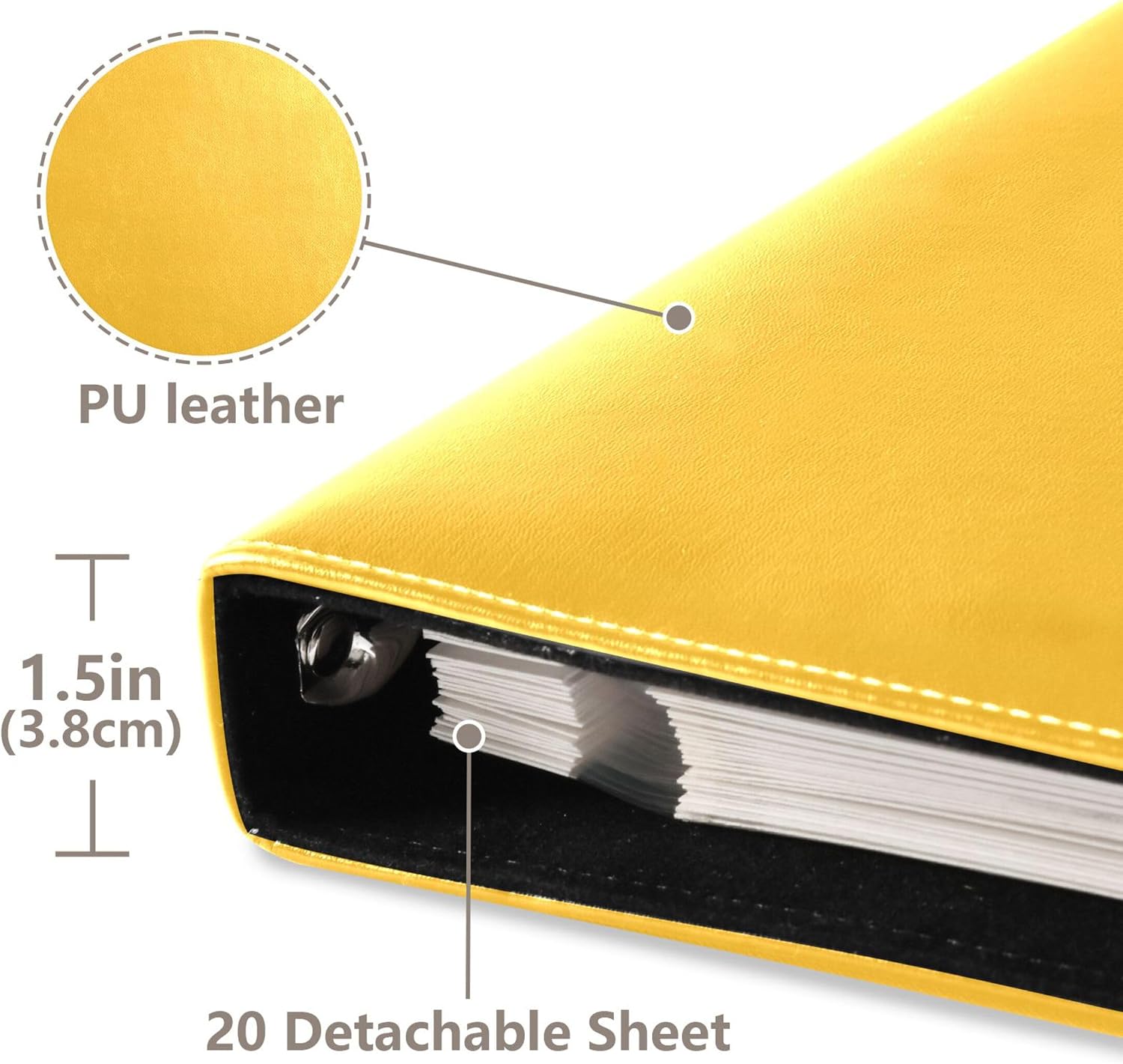 Dark Goldenrod Large Leather Cover Bookshelf Photo Albums Scrapbooking Albums for Family Wedding Star Photos & Arts Dark Goldenrod