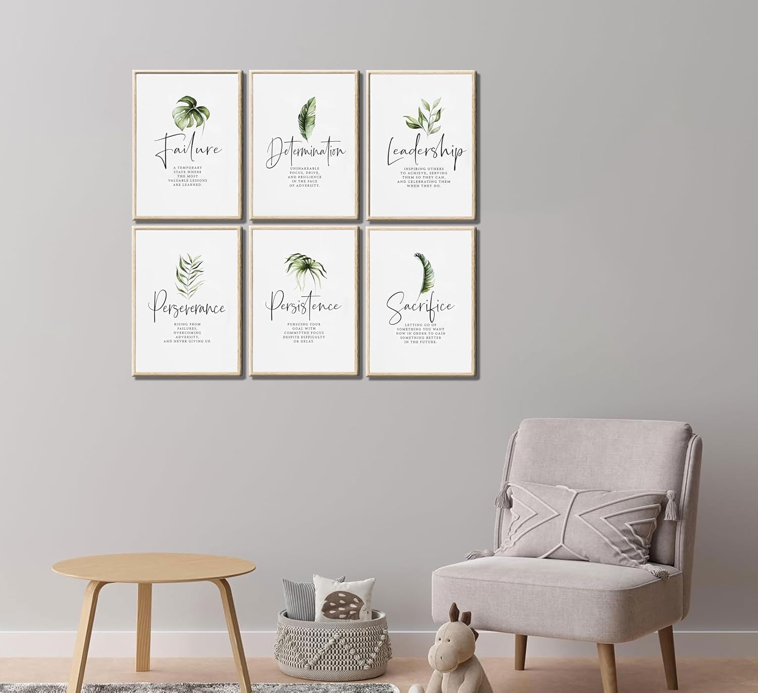 6Pcs Office Inspirational Wall Art Inspiring Teamwork Wall Decor Inspirational quotes Posters Prints Positive energy in the living room Painting Pictures for Bedroom Classroom Canvas Unframed - Image 4