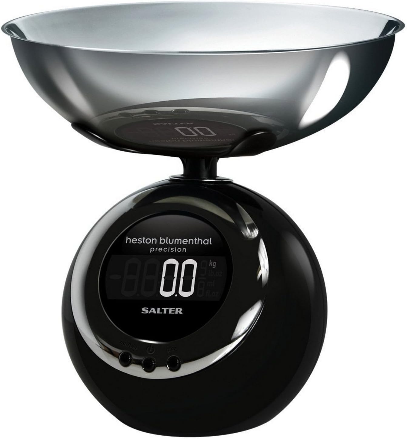 Heston Blumenthal Precision Orb Digital Kitchen Scales – 1.5 Litre Stainless Steel Bowl, Precise Electronic Food Cooking Baking Weighing, 1 Gram Increments + 5kg capacity – 15 Year Guarantee