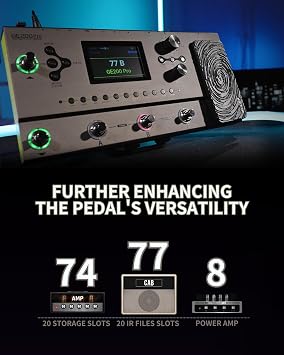 MOOER GE200 Pro Gen.4.0 Intelligent Guitar Amp Modelling Multi Effects Pedal All-in-one Professional Processor Groove Looper Drum, MIDI, AI Preset, Stem Seperation, MNRS & IR Loader, Preset Share