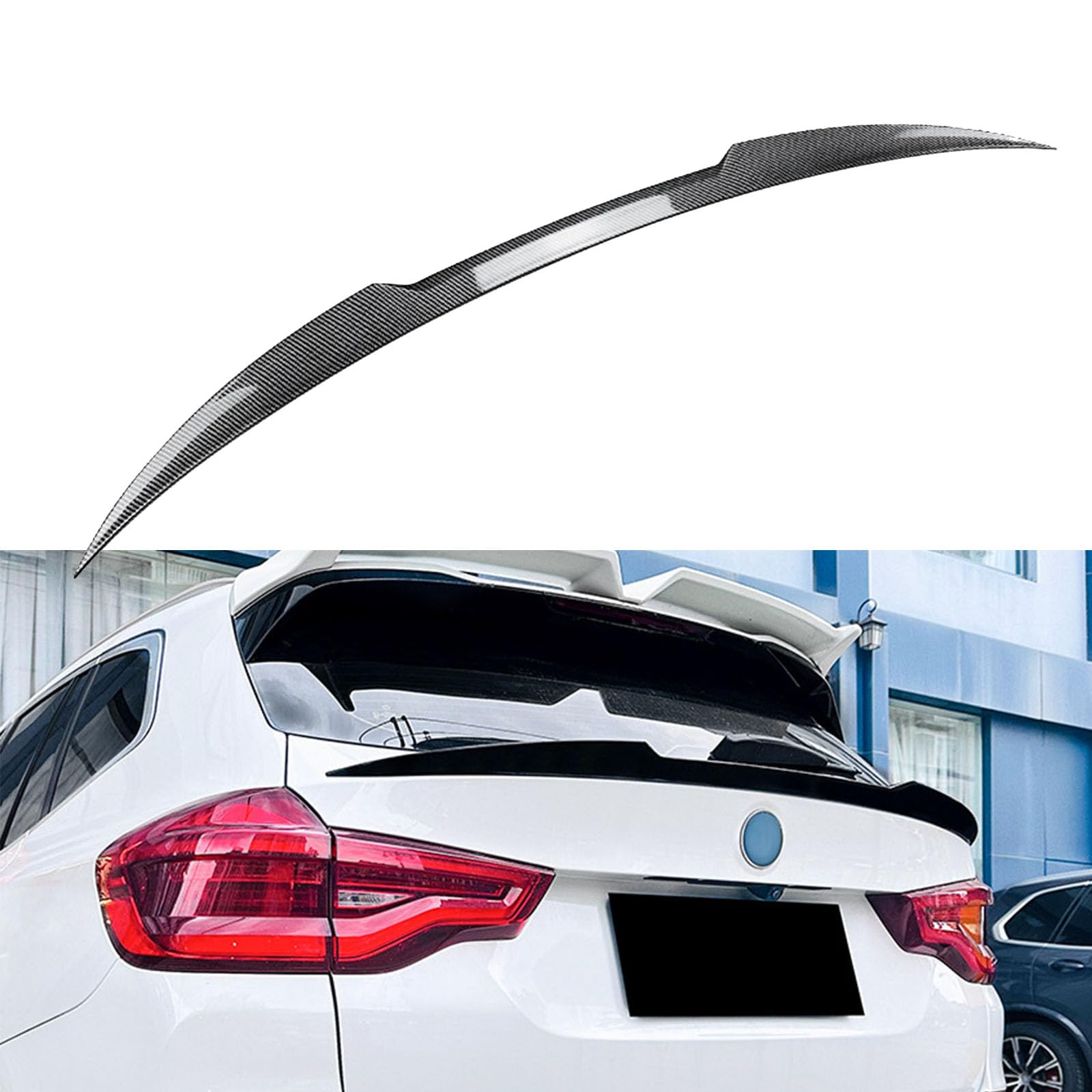 Aileron arrière pour BMW X3 G01 look carbone pour un style sport