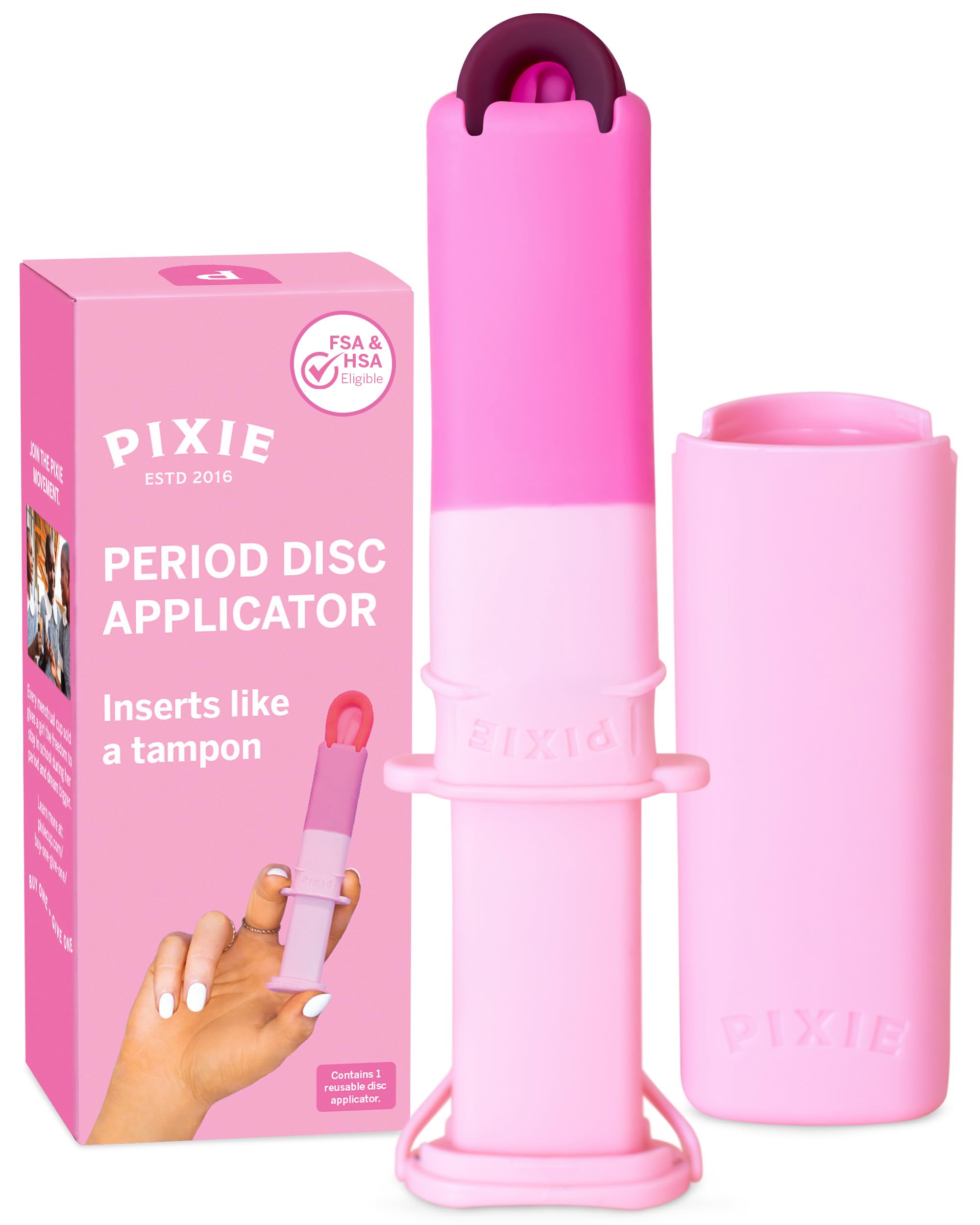 Amazon.com: Pixie Menstrual Disc Applicator for Feminine Care - Inserts  Like A Tampon - Every Woman Can Now Use Period Discs - Perfect for Long  Nails - Self Sanitizer TPE Properties (Disc