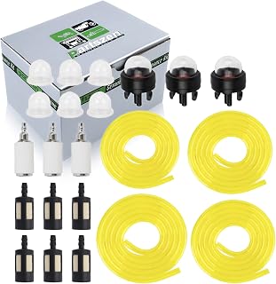 partszen for Common Small Engine Weedeater Chainsaw with 20 Feet Petrol Fuel Line Hose Tube Snap in Primer Bulb Primer Pouland Bulb Fuel Filter Fit