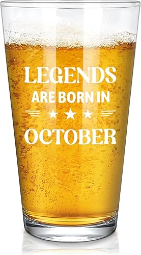 Futtumy Regalos de cumpleaños para hombres, vaso de cerveza con leyendas nacen en abril, divertido regalo de cumpleaños de abril para hombres,