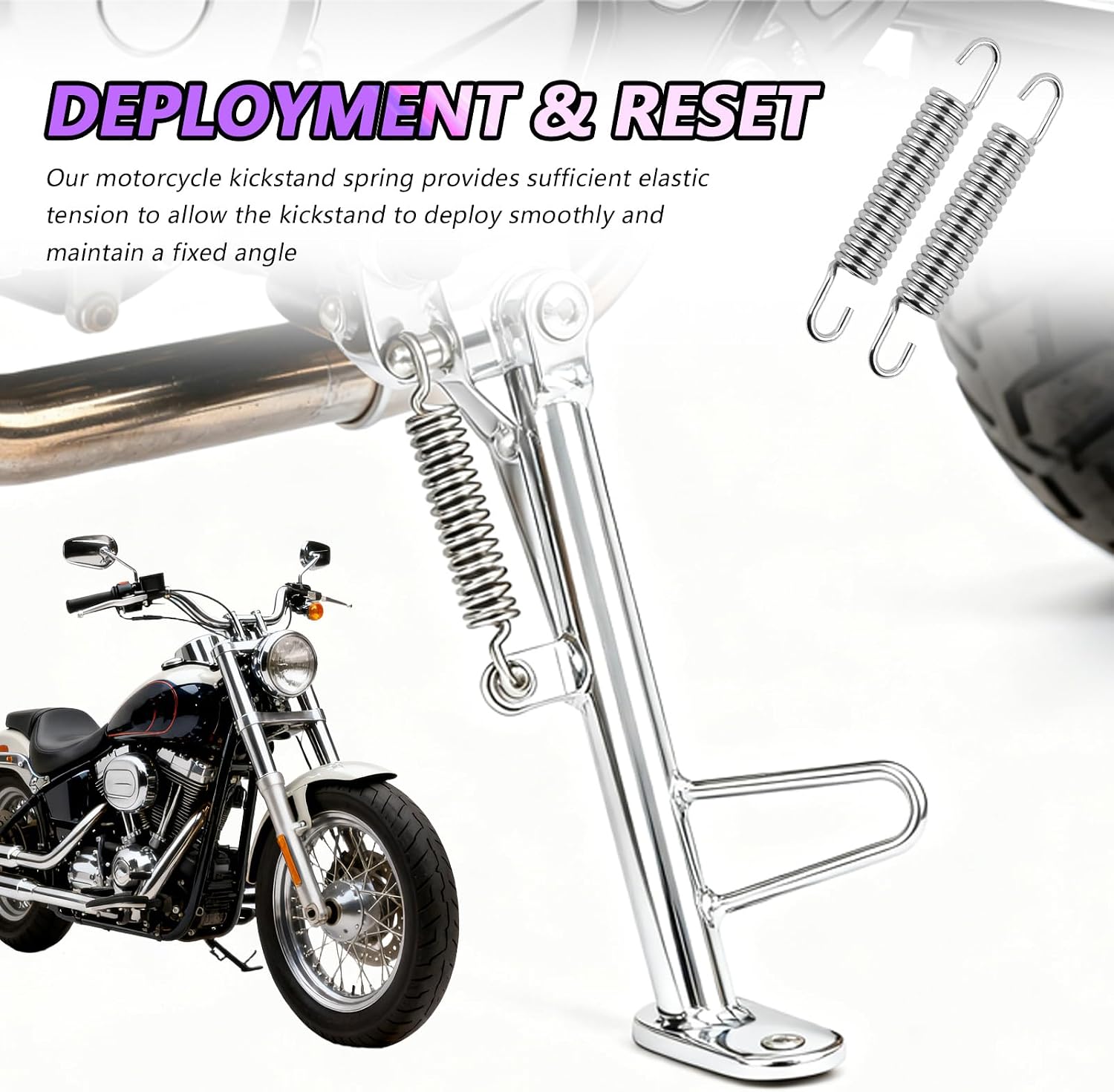 6PCS Motorcycle Kickstand Spring,3 Sizes of Bike Kickstand Spring as Replacement Part,Professional Motorcycle Parts Mini Bike Kickstands Springs as Powersports Parts