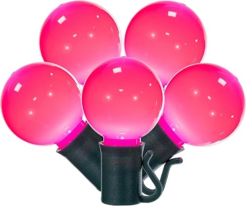 Vista 23 de Vickerman 25 luces LED G30 azules en cable verde, cadena de luz de Navidad de 16