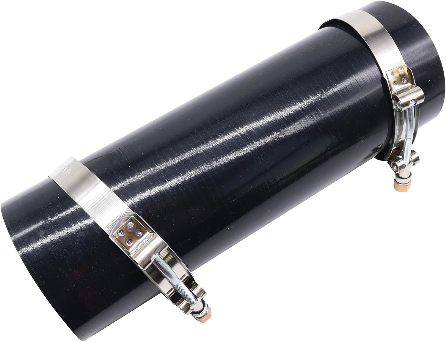 3.5"(89mm) ID Straight Silicone Hose Coupler, High Temp 4-Ply Reinforced with Stainless Steel T-Clamps
