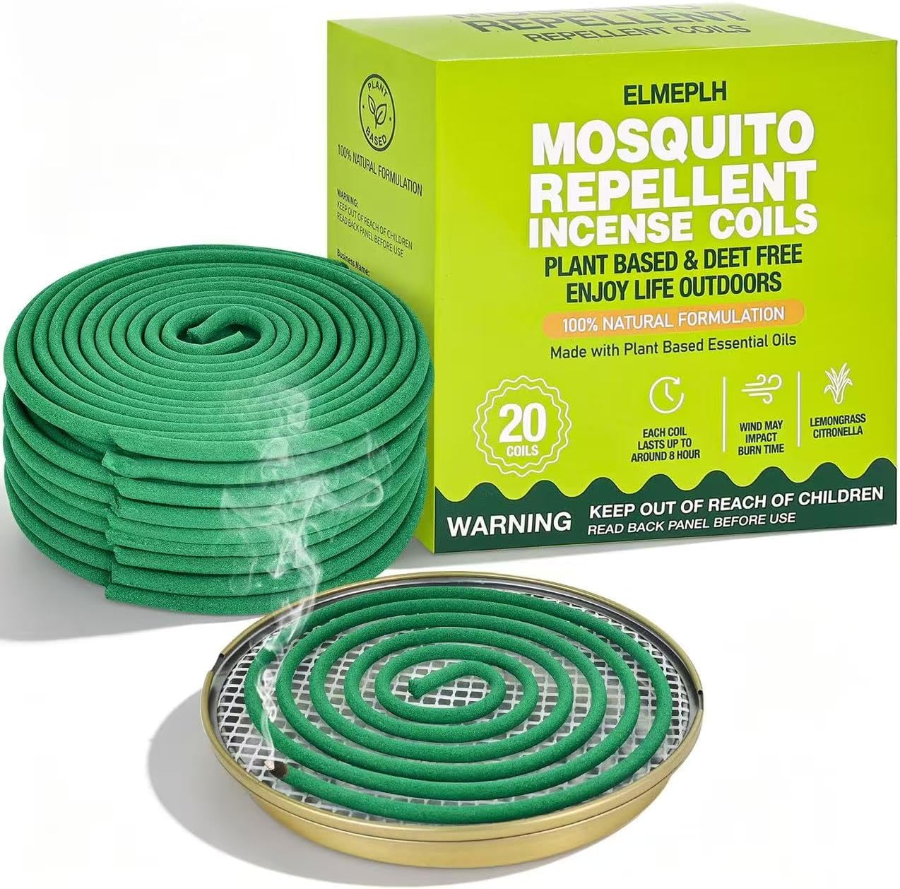 Mosquito Repellent Cones 60 Pcs - Outdoor Citronella Incense Cones