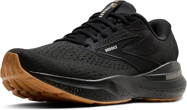 Brooks Men’s Adrenaline GTS 24 Supportive Running Shoe - Black/Biscuit - 9 Medium