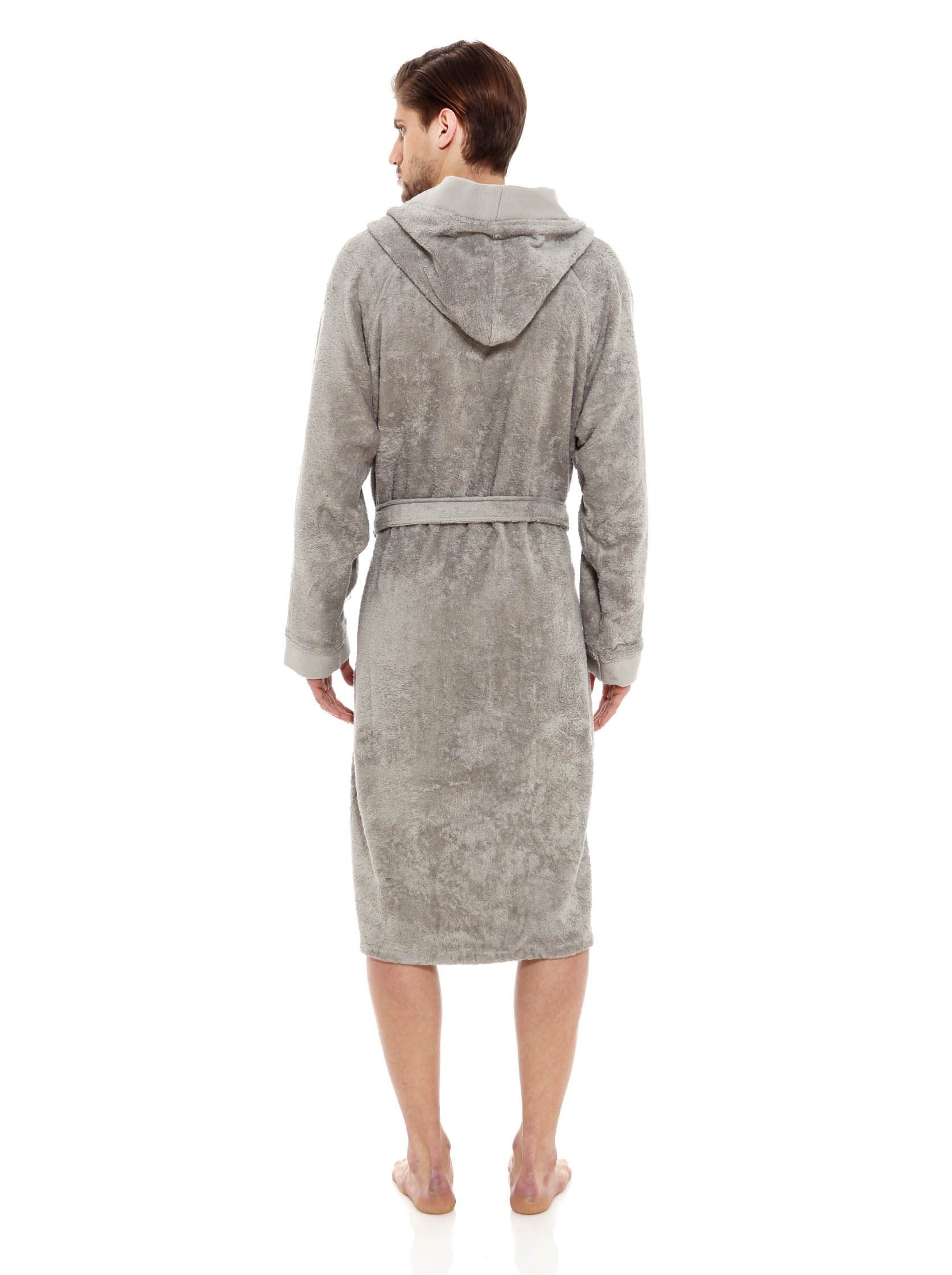 Albornoz De Rizo De Lujo Con Capucha Jolie - M, Gris