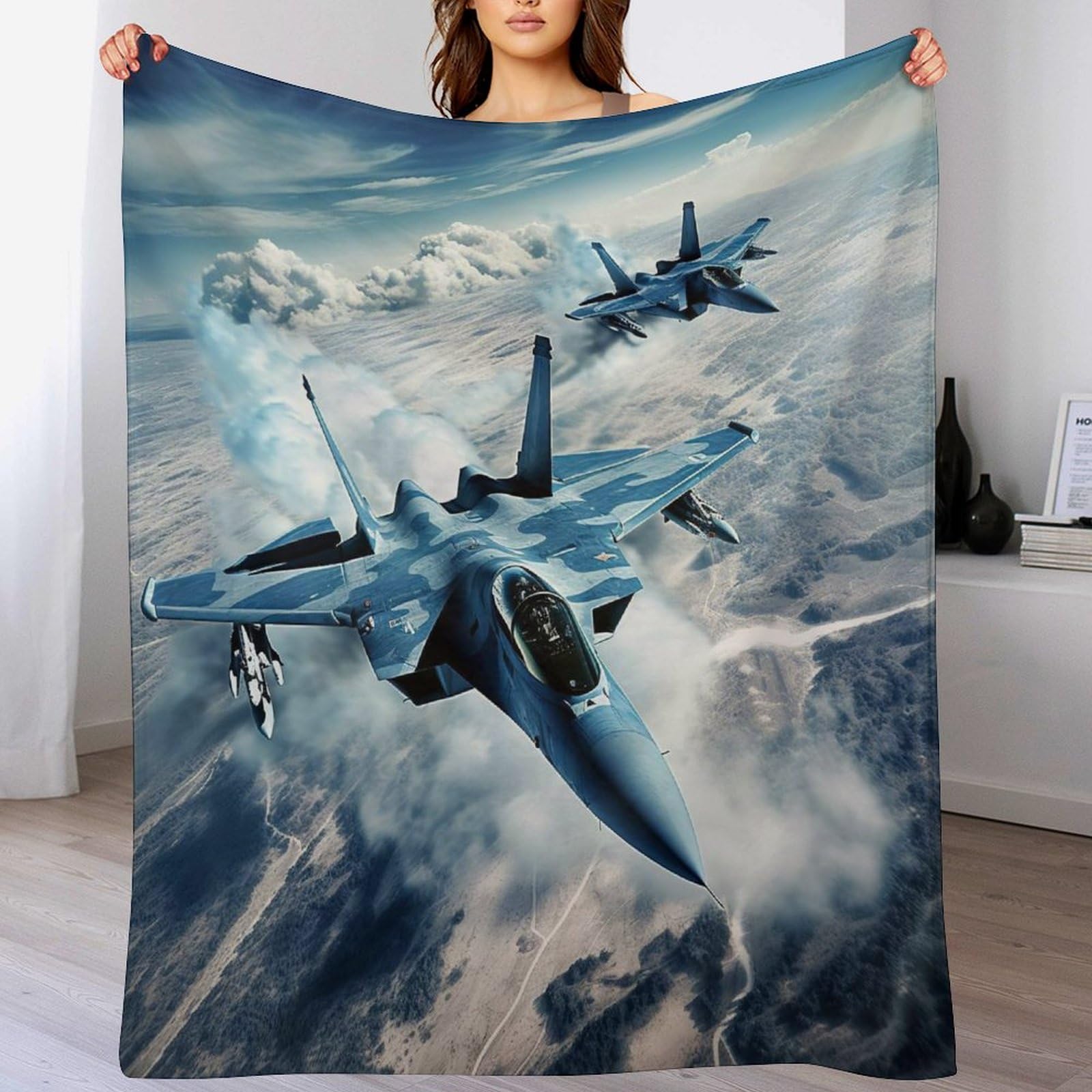 Couverture 3D Combattant moelleuse et épaisse en flanelle de qualité supérieure