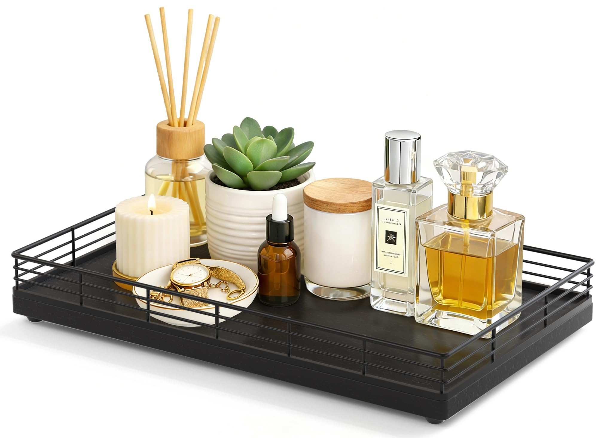 Focusonit Large Oak Vanity Tray