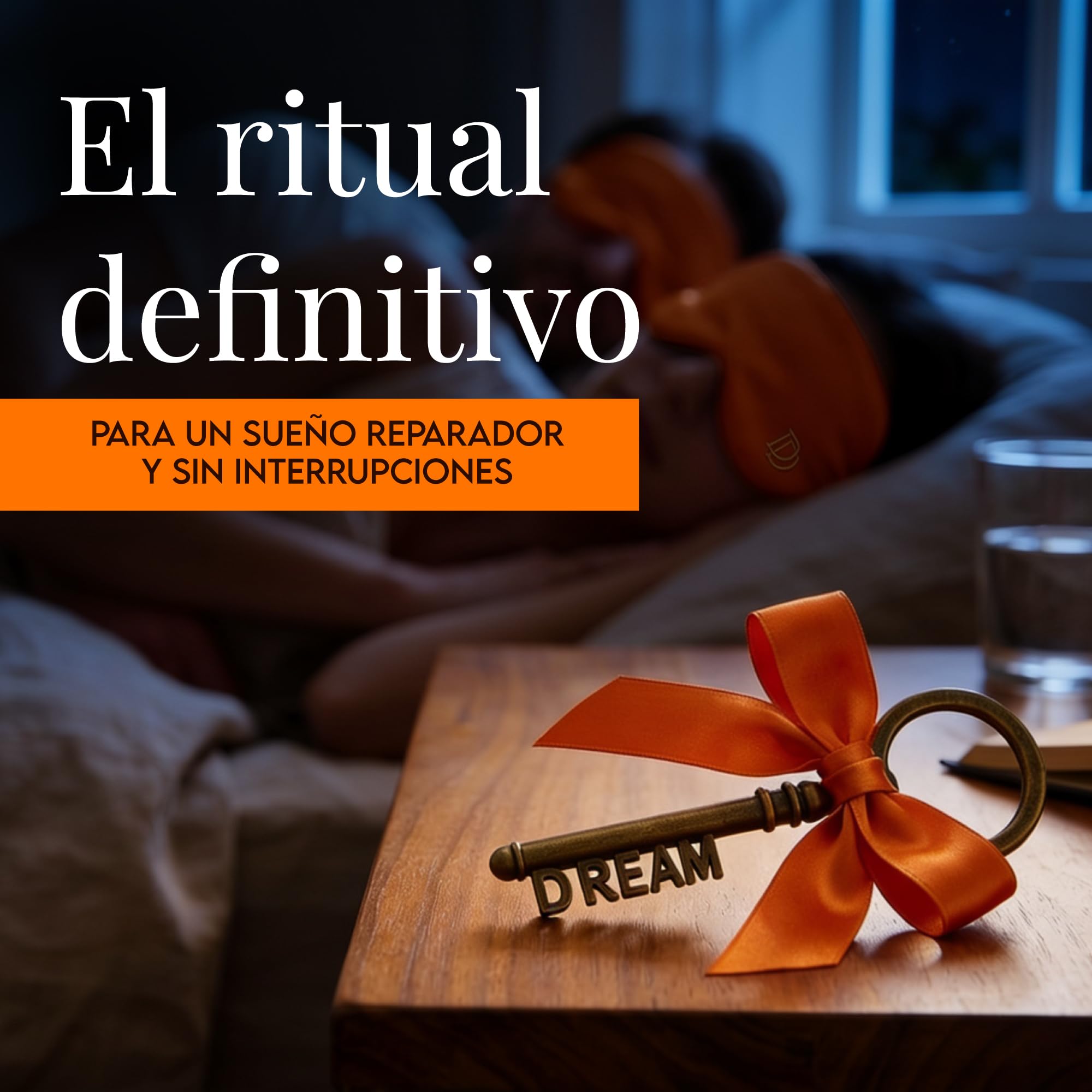Pack descanso premium: Antifaz para dormir 3D seda, tapones para dormir de silicona, amuleto del sueño y bolsa satén – Kit relajacion sleep mask, tapones oidos en casa o de viaje. Regalos originales.