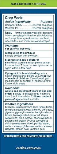 Miniatura 2 de Earth's Care Crema antipicazón, alivio de picazón extra fuerte, alivia quemaduras solares, erupciones e irritación menor de la piel, 2.4 onzas