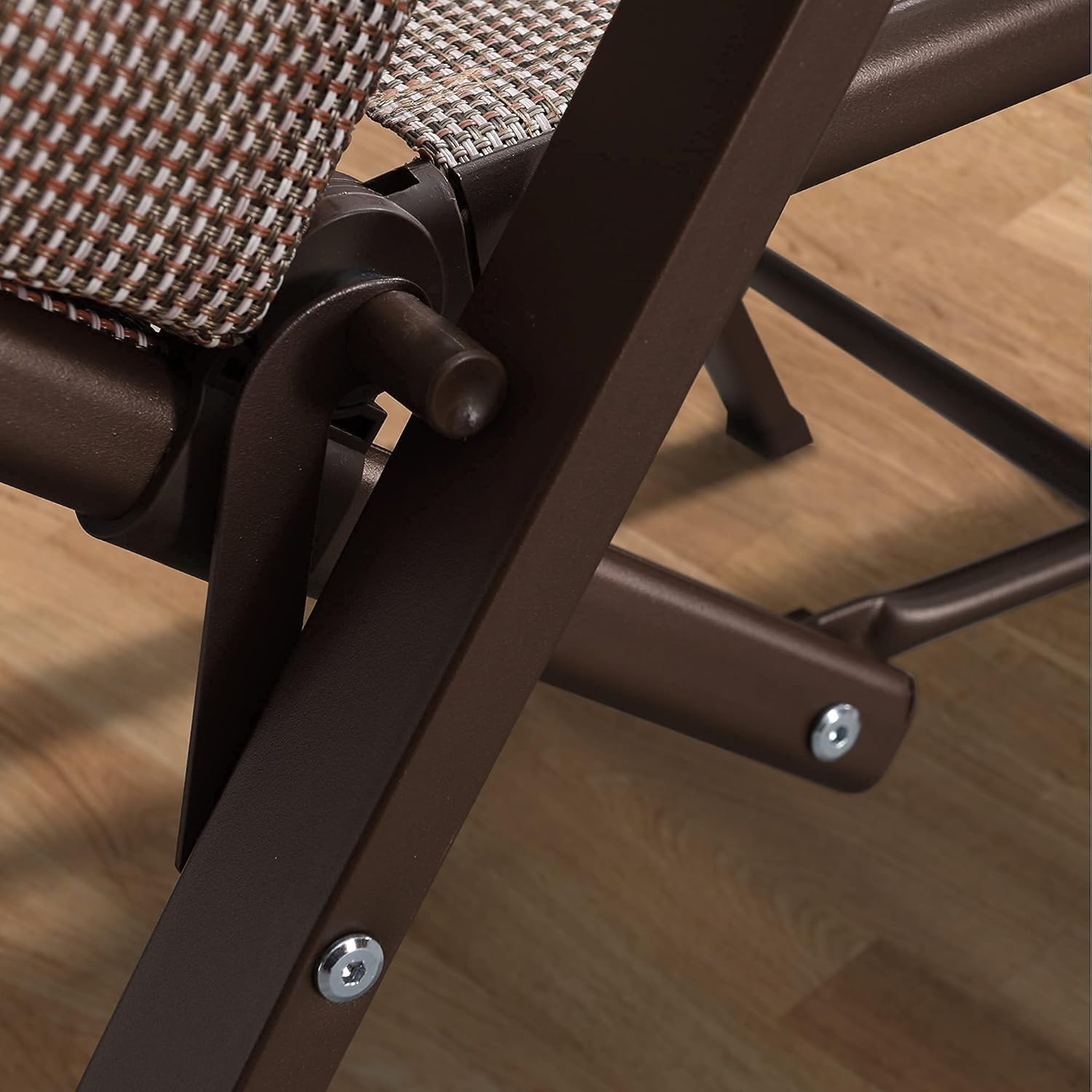 PURPLE LEAF Outdoor Zero Gravity Lounge Chair Patio Wicker Rattan Recliner Chairs Beach Pool Lawn Camping Indoor Office Deck Lounger Chair for Outside Folding Reclining Chair, Coffee : Garden & Outdoor