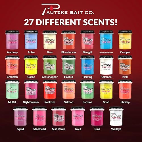 Miniatura 7 de Pautzke - Atrayente de pesca de cebo de gel de fuego, aroma de trucha, gel de aroma de pescado de larga duración, compatible con agua dulce y