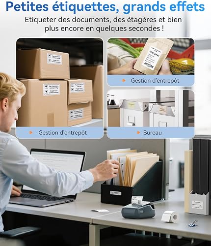 NIIMBOT B1 étiqueteuse Portable avec Grandes étiquettes pour Maison, Bureau - 3