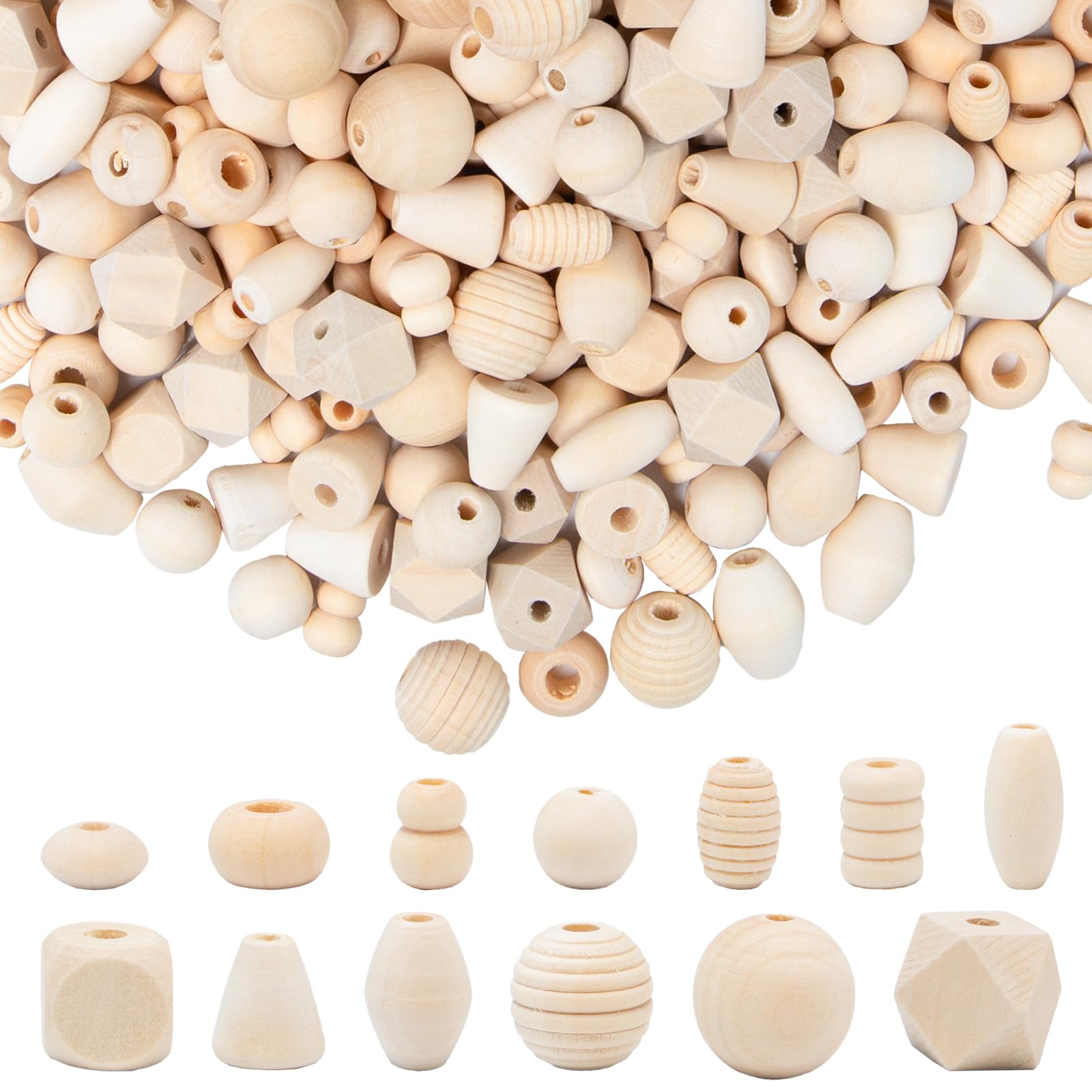 Perles en bois naturel sans échardes pour réussir toutes vos créations DIY