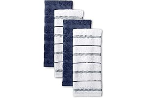 KitchenAid Albany Kitchen 4 Pack Navy Dish Towels Set 16" x 26"