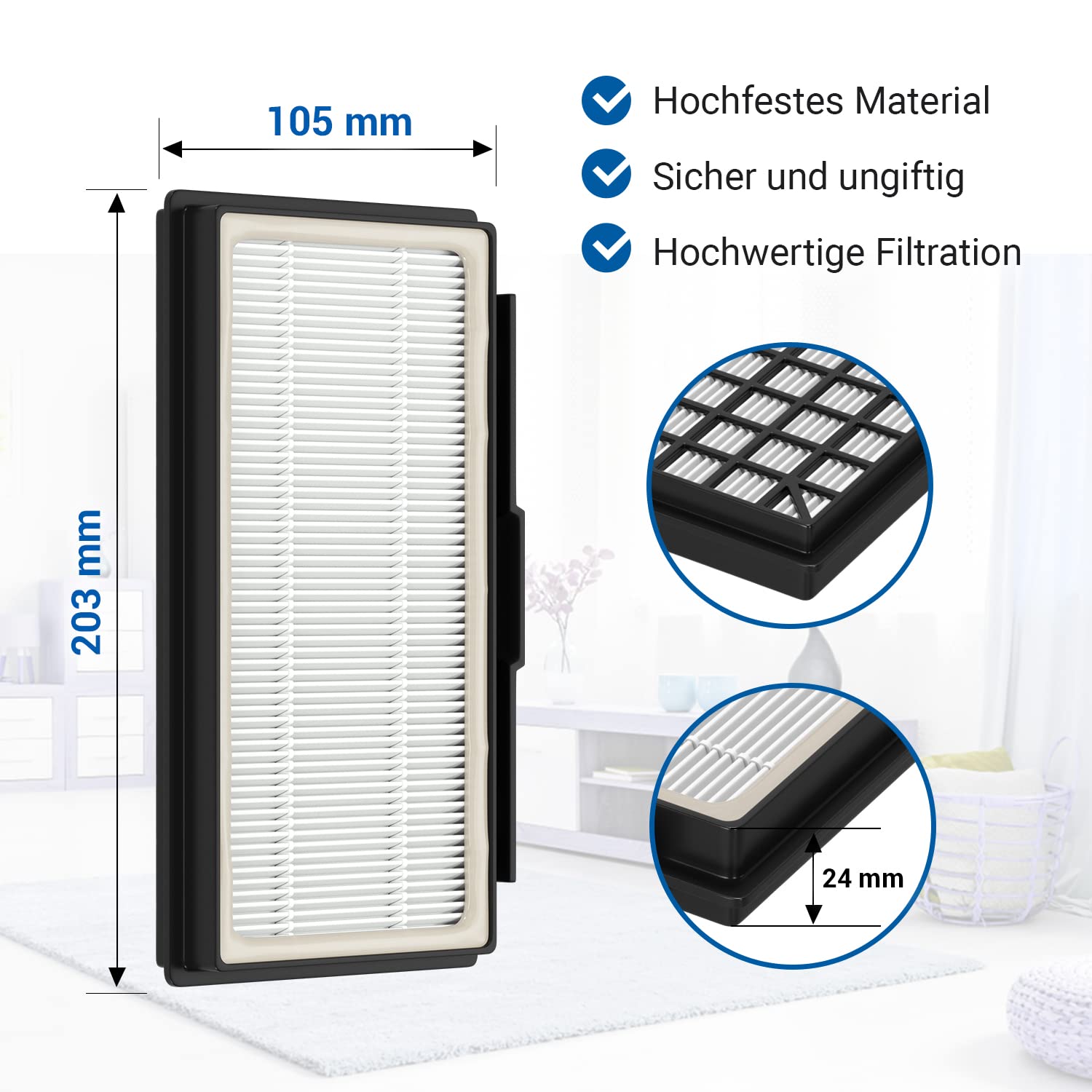 Vhbw HEPA-Filter Passend Für Bosch UniversalVac 18 Staubsauger Industriestaubsauger S055v05k