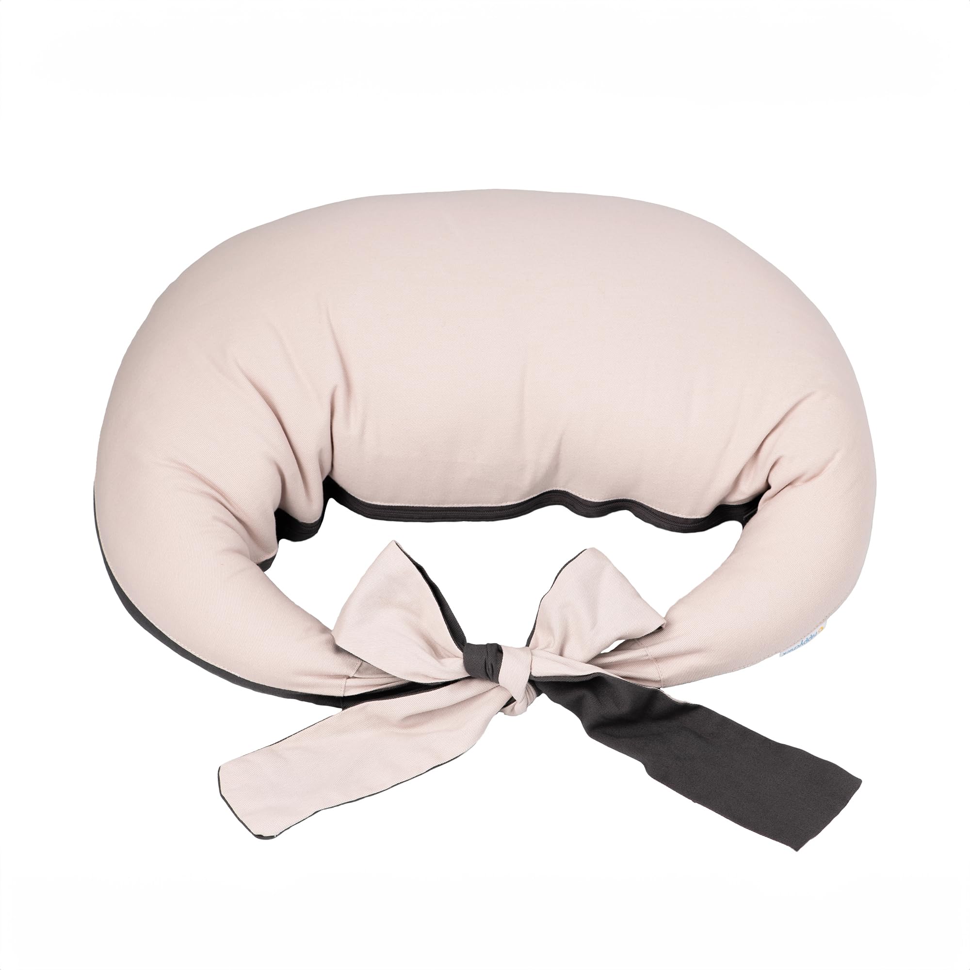 Hippychick Cuscino per allattamento – Comodi cuscini per allattamento al seno per neonati – 100% cotone – Federa per cuscino premaman rimovibile e lavabile – Regali post gravidanza – antracite e rosa