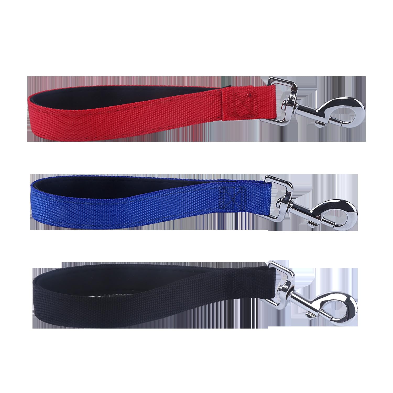 Short Adjustable Nylon Leash, High Strength and Safety, Ideal for Walks and Pet Training, Monochrome