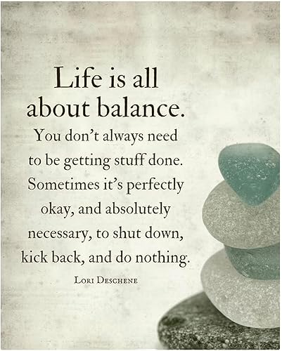 Life is All About Balance - Póster sin marco, citas motivacionales, arte de pared, lienzo tipográfico moderno, pintura inspiradora, decoración del