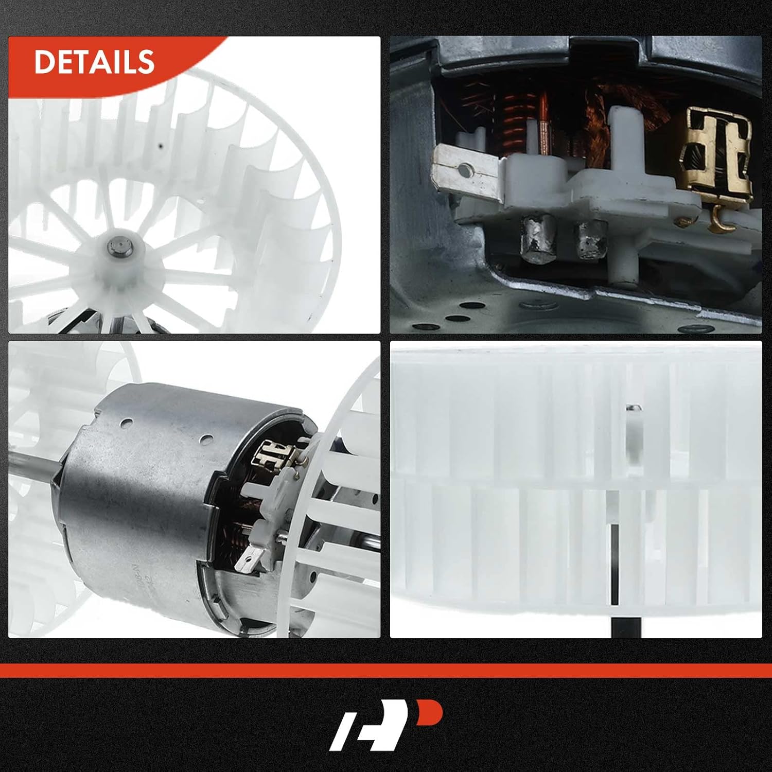 A-Premium Front HVAC Heater Blower Motor Compatible with Mercedes-Benz SL500/SL600 1994-2002, 500SL/300SL 1990-1993, SL320 1994-1997, 600SL 1993 - Replace# 1298200642