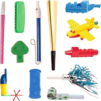 Horn Kit | Oral Motor Placement Therapy | Improve Speech, Tongue Lip Placement | Reduce or Eliminate Drooling | Abdominal Grading | Controlled Oral Airflow, and Speech Clarity - 12 Tools