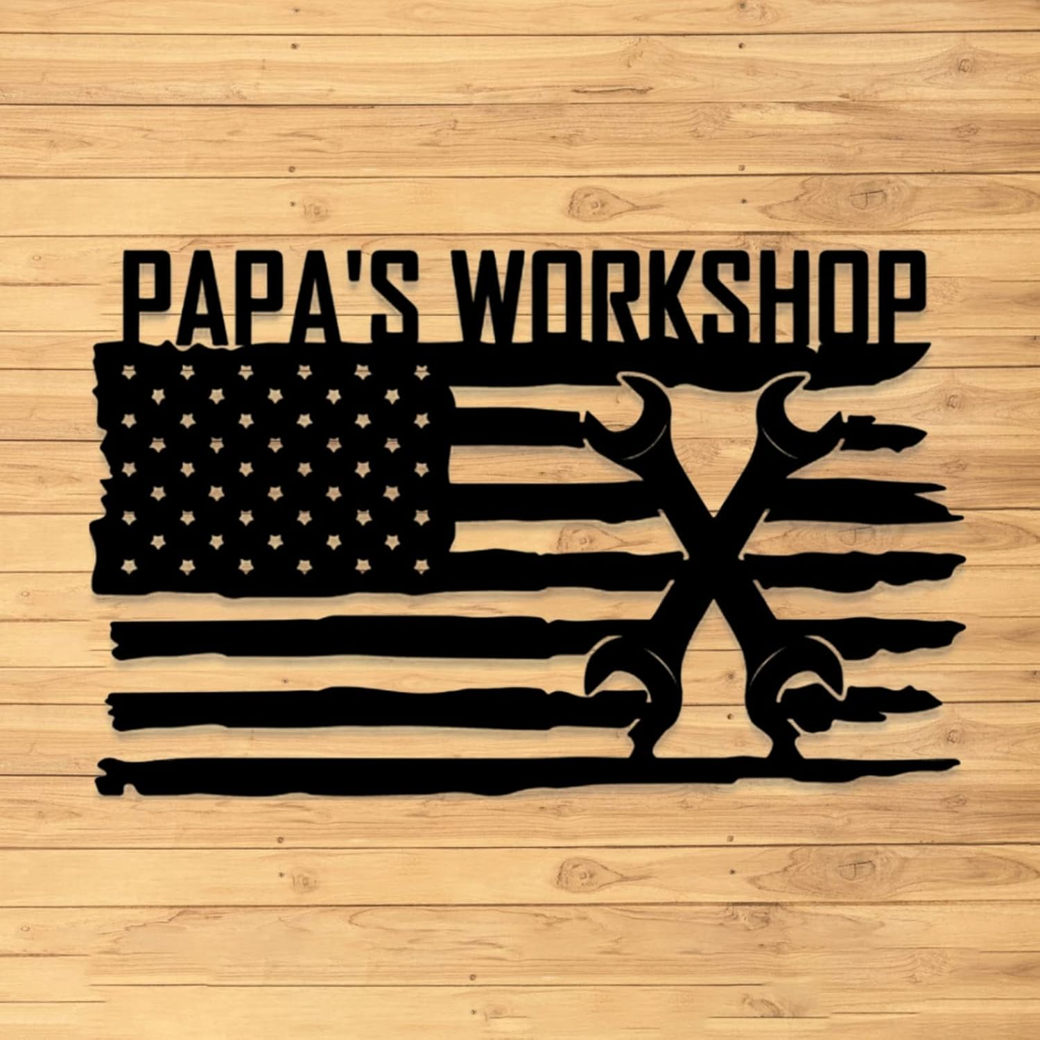 VVEDESIGN Custom Garage Metal Wall Sign Personalized