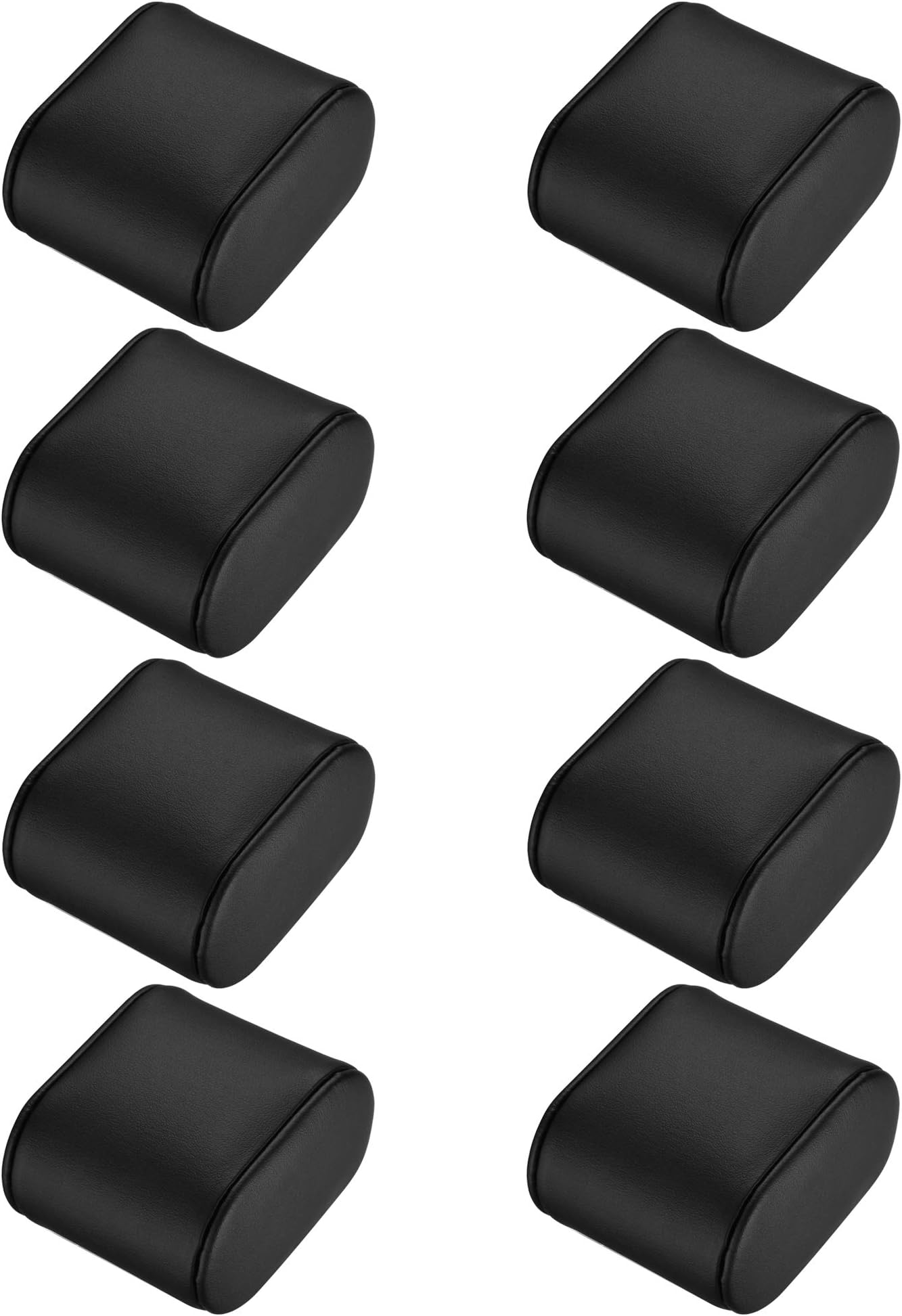 8pcs PU Leather Small Bracelet Watch Pillow for Watch Box Jewelry Display Storage Case (Black)