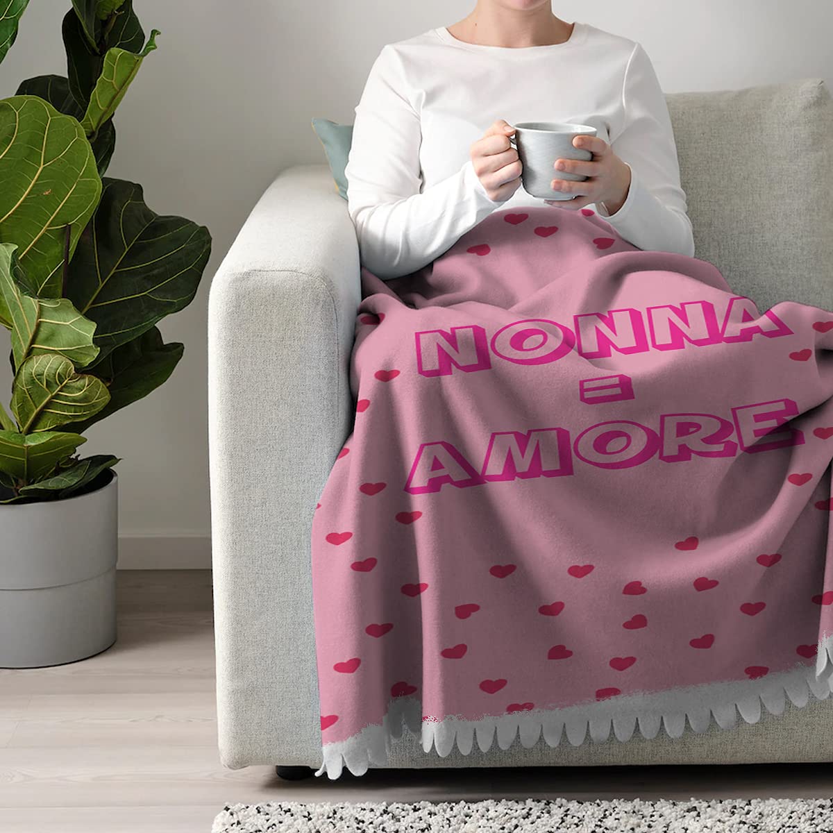 Plaid In Pile 150x100 Cm “Sono La Nonna Fantastica Di Un Nipotino Fantastico” – Regalo Originale Per La Festa Dei Nonni