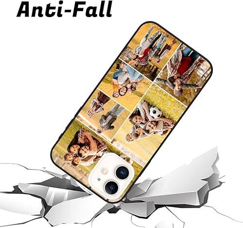 Miniatura 3 de SuSuTiFy Funda de teléfono personalizada para iPhone 12, diseño de collage de múltiples imágenes, delgada, suave, negra, para familia, amigos,