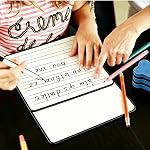 5-Pack Small White Board 9”x 12”, Double Sided Magnetic Whiteboard with Lines, Dry Erase Whiteboard with 5-Erasers,5 Magnetic Pins and 5 Markers for Students, Teacher School