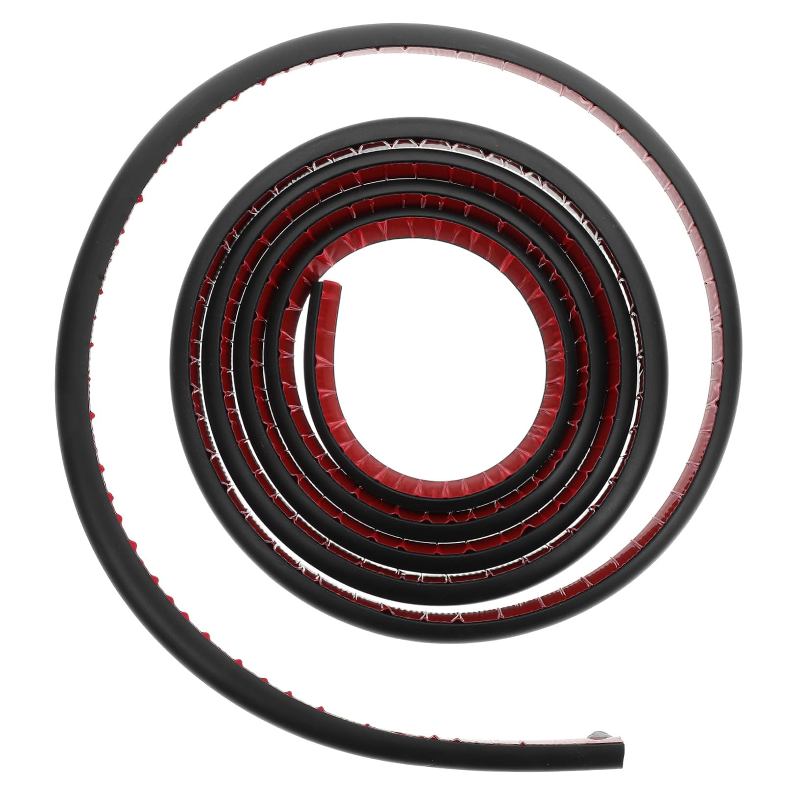 Quart de rond autocollant PVC noir 3m flexible pour moulure d'angle