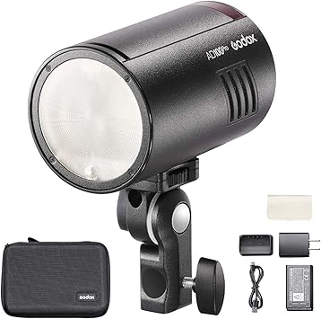 Godox AD100 Pro AD100Pro Pocket Outdoor Flash Strobe, 100Ws 2.4G TTL 1/8000s, HSS Monolight, 0.01-1.5s Recycle, 320 Full Power Flashes, 12W Modeling Lamp, GODOX AD 100 Pro with Rechargeable Battery