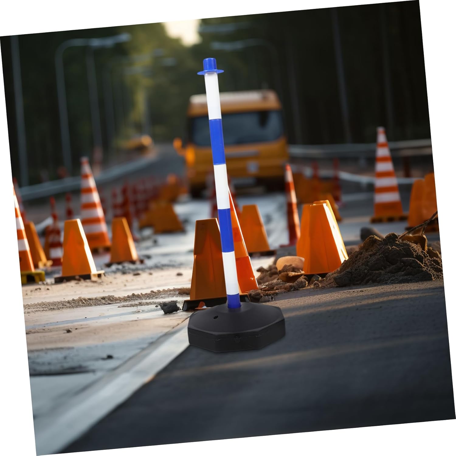 Driveway Marker Cones Safety Cones Delineator Post Base Traffic Column Driveway Guard Security Post Parking Block Collision Pillar