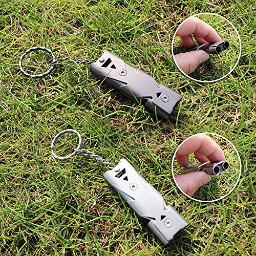 Apito de acampamento, Andoer Conjunto de mosquetão de 2 unidades para acampamento e apito de emergên