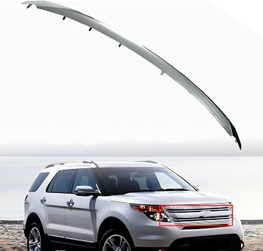 Front Grille Upper Trim Chrome Replacement for 2011-2015 Explorer BB5Z8200AA FO1217105